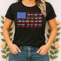 Pilot Airplane American Flag Plane Aviation Women's T-Shirt thumb 2