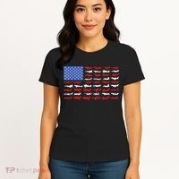 Pilot Airplane American Flag Plane Aviation Women's T-Shirt thumb 4
