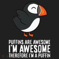 Puffins Are Awesome. IM Awesome Therefore IM A Puffin Hat thumb 2
