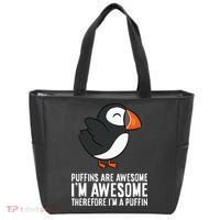 Puffins Are Awesome. IM Awesome Therefore IM A Puffin Tote Bag thumb 0