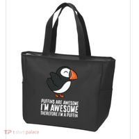 Puffins Are Awesome. IM Awesome Therefore IM A Puffin Tote Bag thumb 3