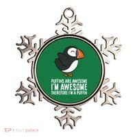 Puffins Are Awesome. IM Awesome Therefore IM A Puffin Ornament thumb 0