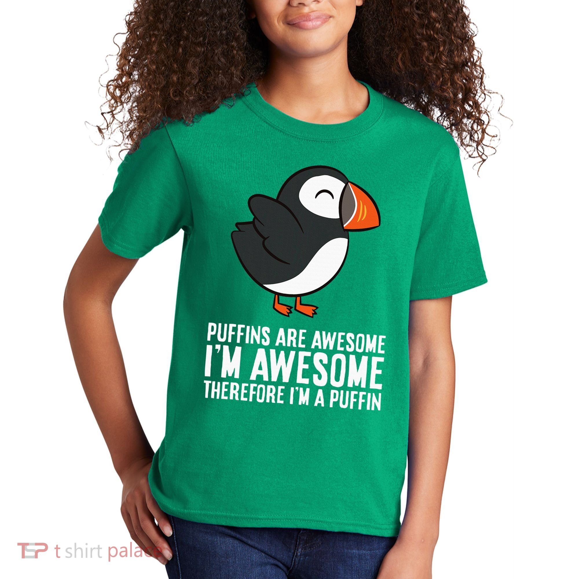 Puffins Are Awesome. IM Awesome Therefore IM A Puffin Kids T-Shirt