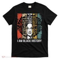 Proud African American Woman Afro I Am Black History T-Shirt thumb 0