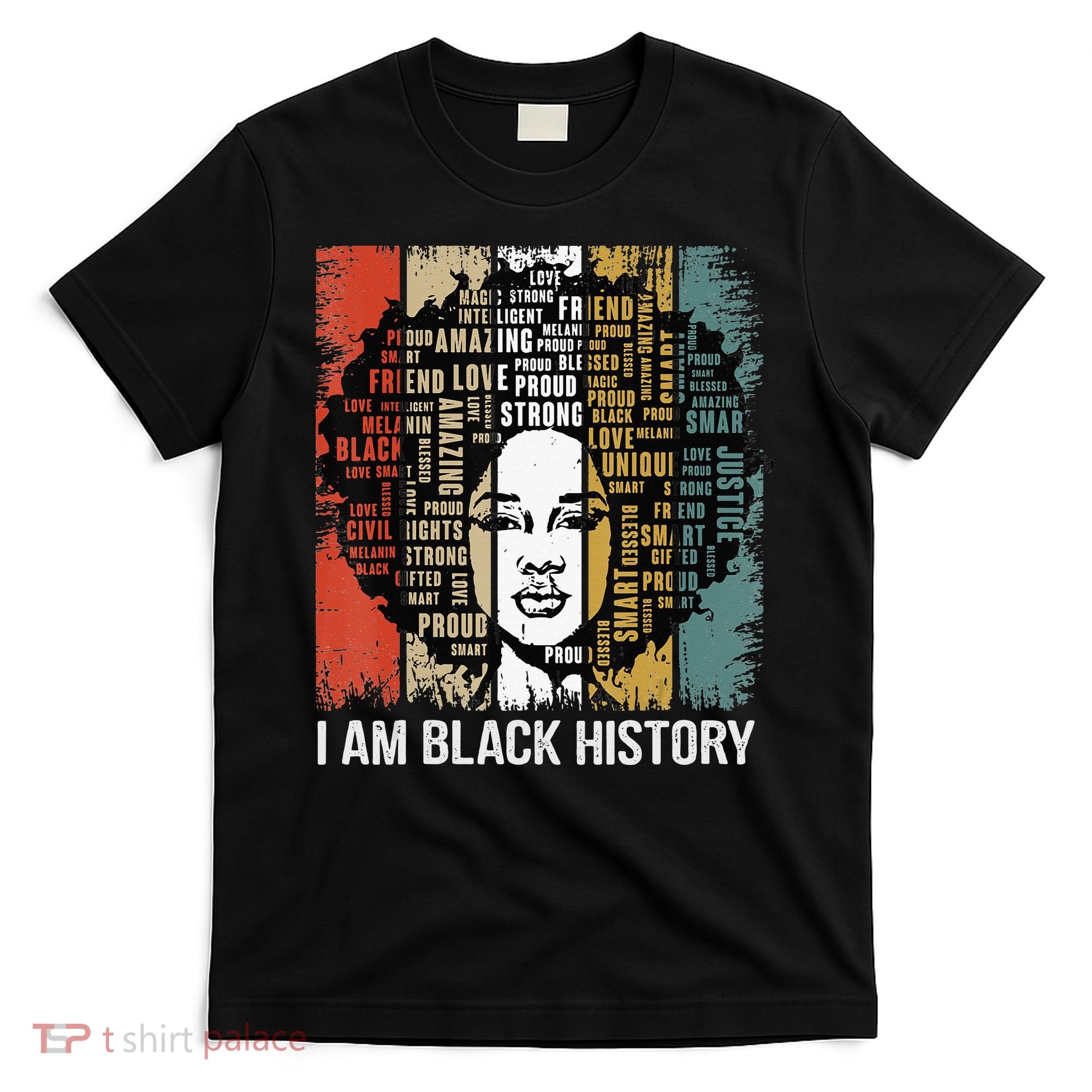 Proud African American Woman Afro I Am Black History T-Shirt