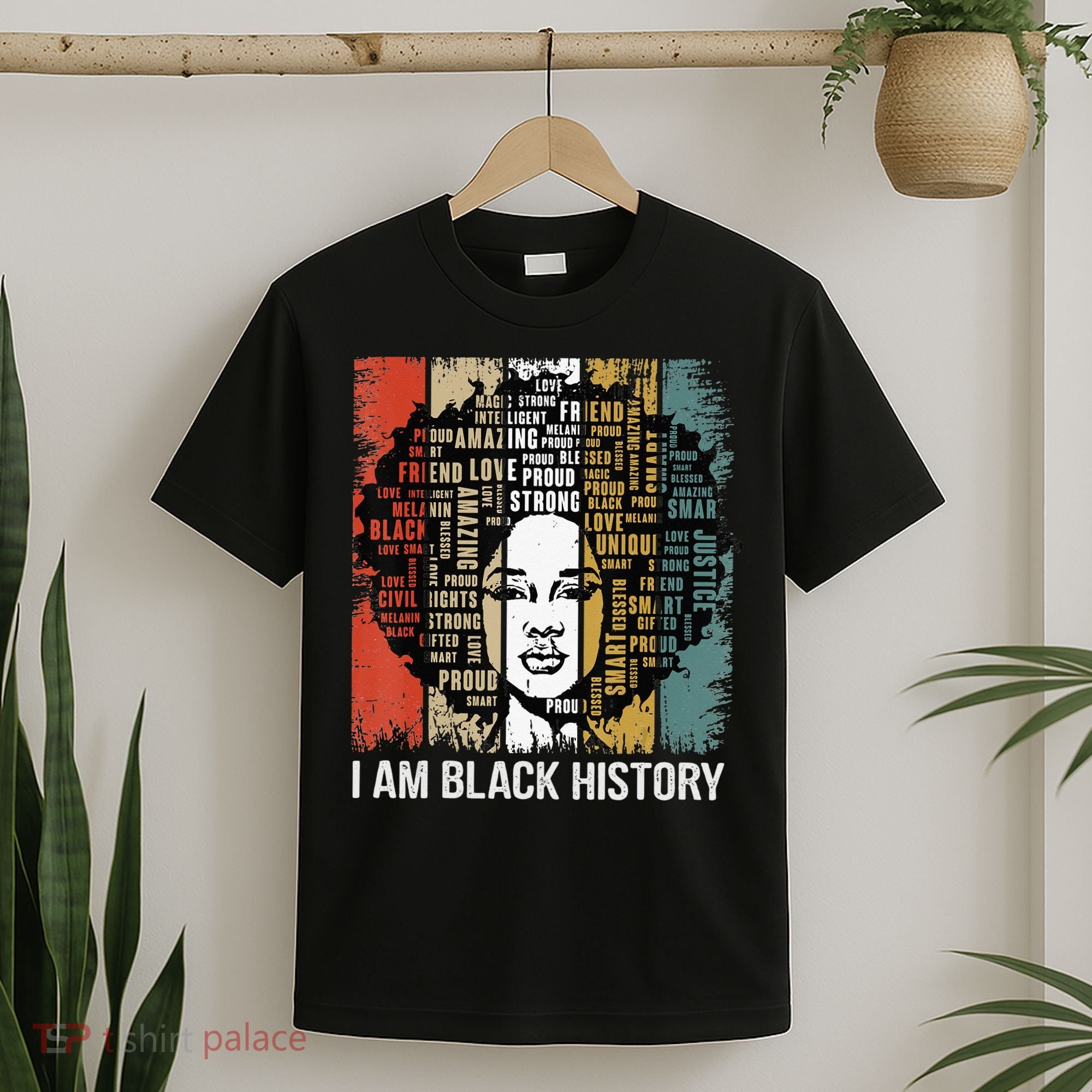 Proud African American Woman Afro I Am Black History T-Shirt