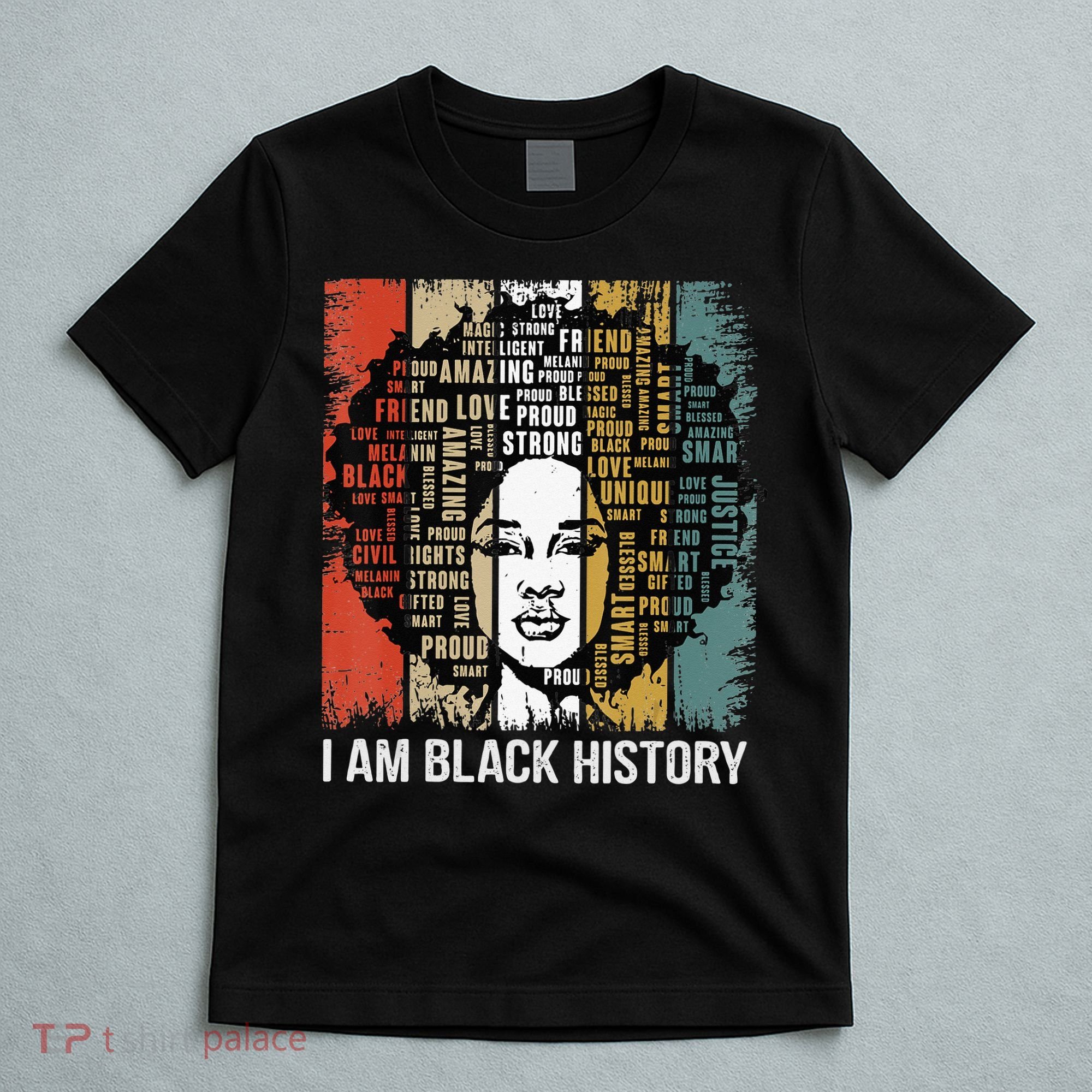 Proud African American Woman Afro I Am Black History T-Shirt