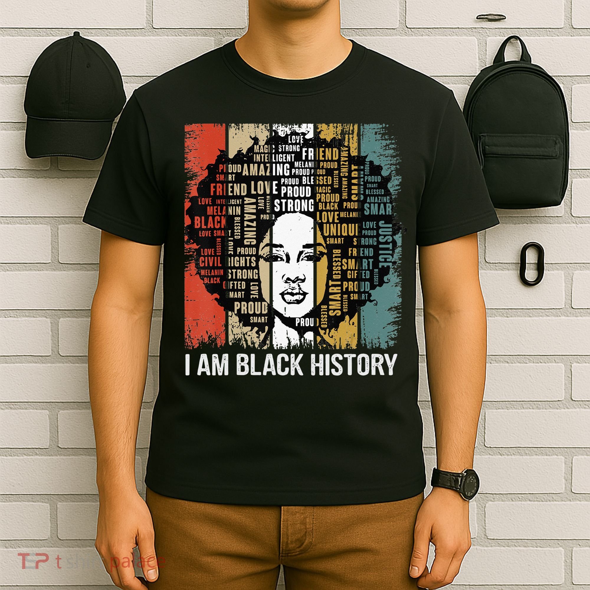 Proud African American Woman Afro I Am Black History T-Shirt