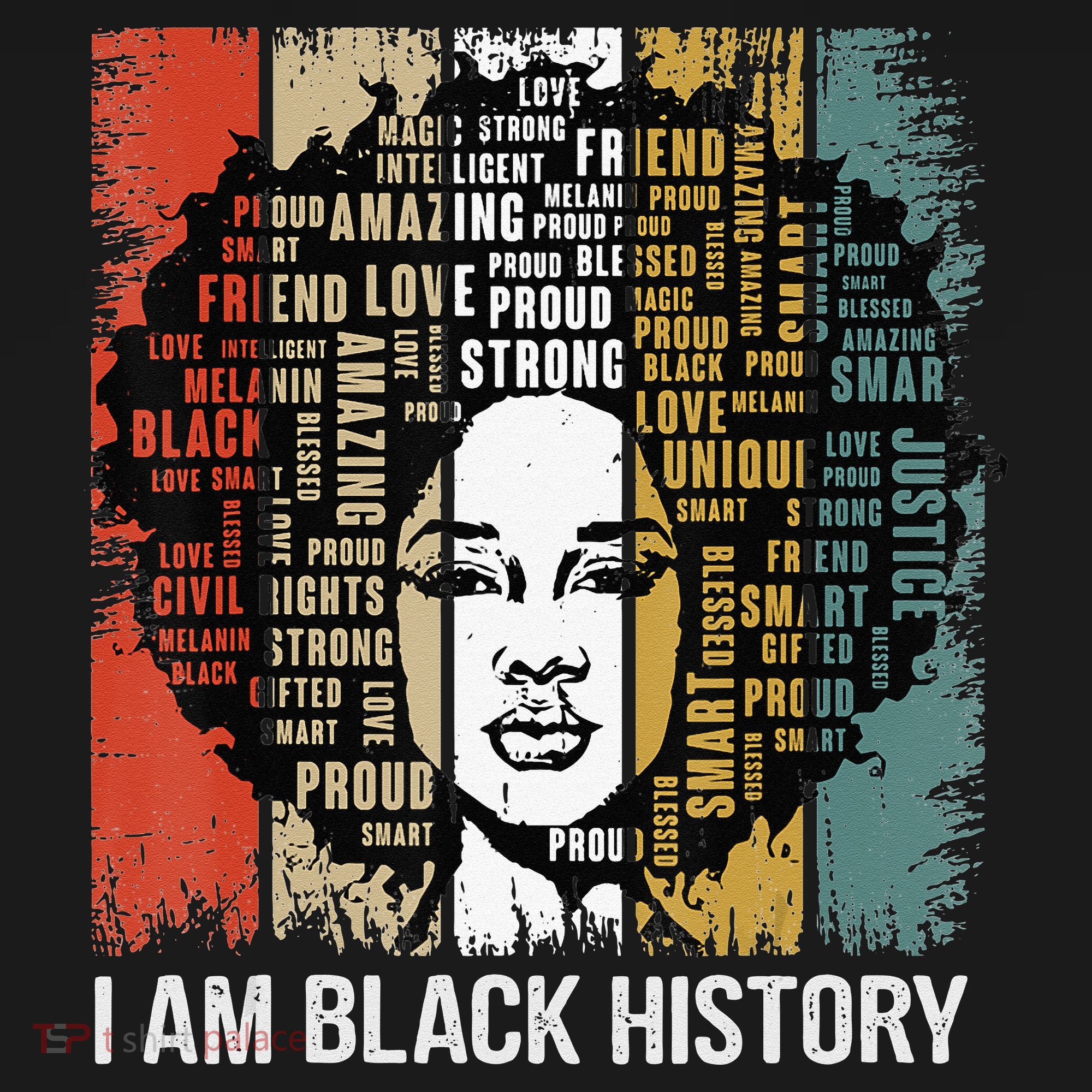 Proud African American Woman Afro I Am Black History Mousepad