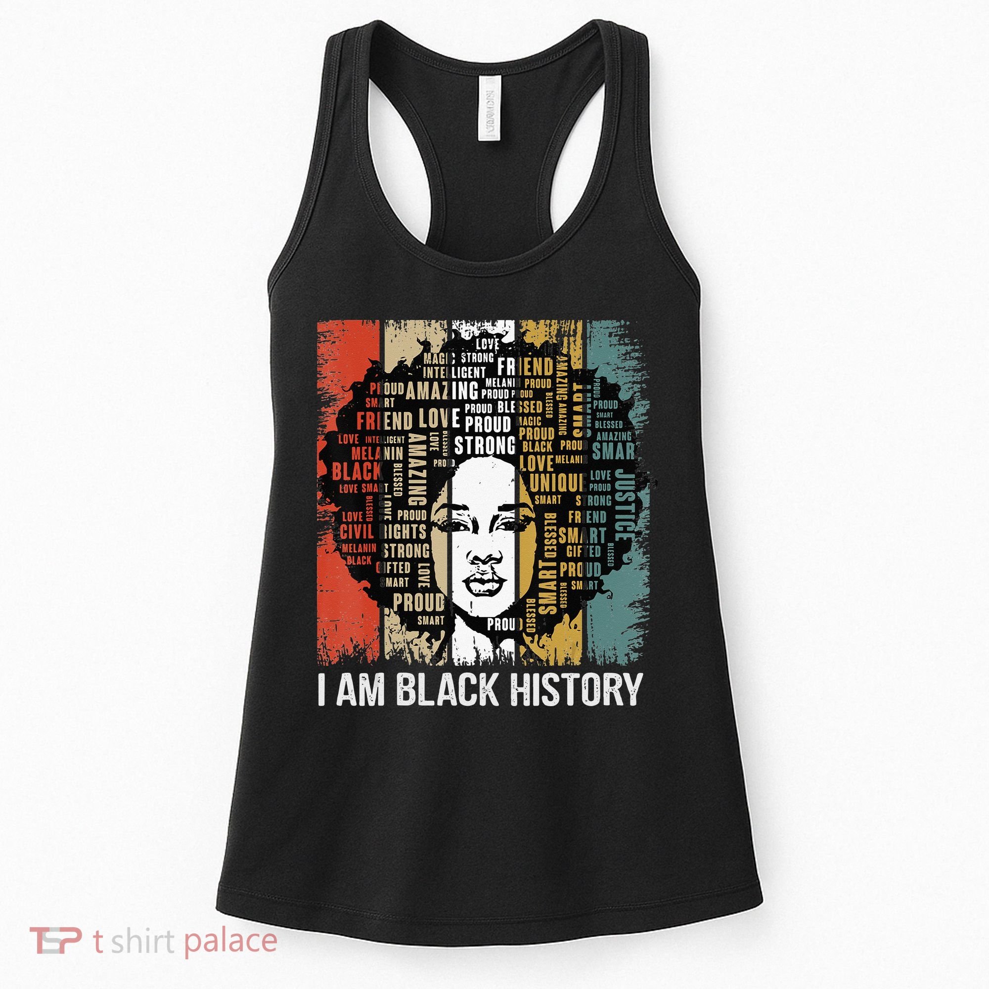 Proud African American Woman Afro I Am Black History Women's Tank Top
