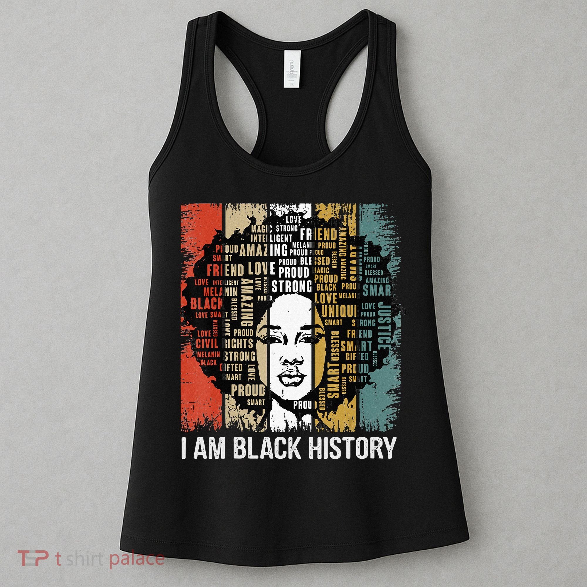 Proud African American Woman Afro I Am Black History Women's Tank Top