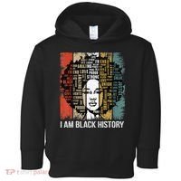 Proud African American Woman Afro I Am Black History Toddler Hoodie thumb 0