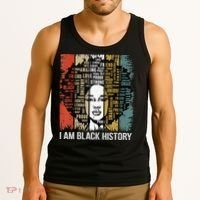 Proud African American Woman Afro I Am Black History Tank Top thumb 3