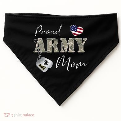 Proud American Army Mom USA-Made Doggie Bandana