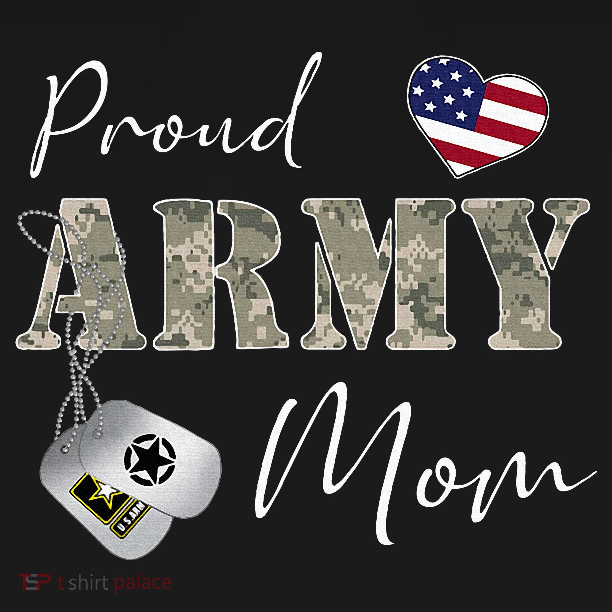 Proud American Army Mom USA-Made Doggie Bandana