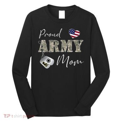 Proud American Army Mom Long Sleeve Shirt