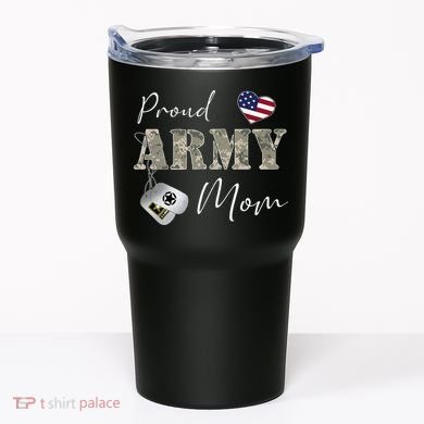 Proud American Army Mom Tumbler
