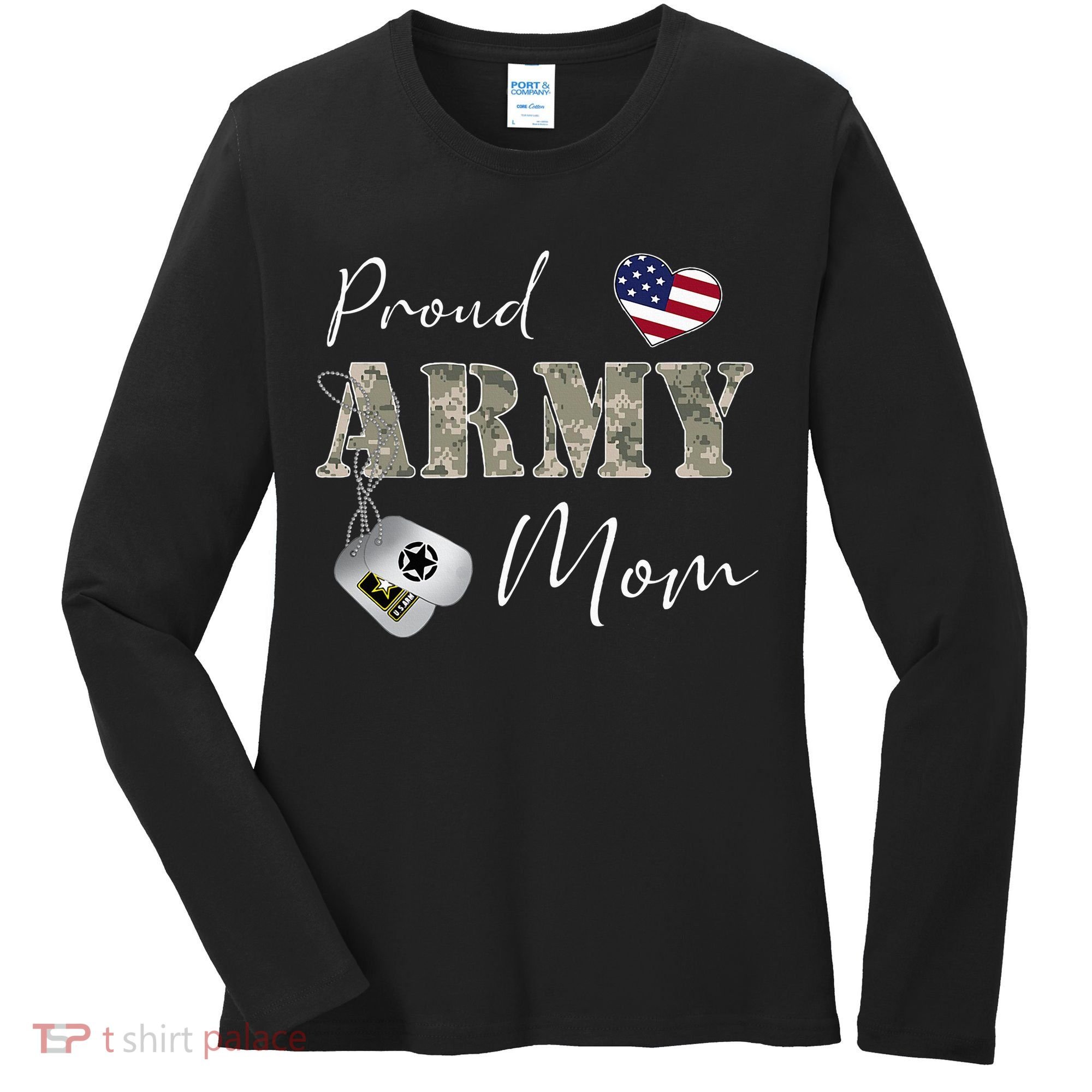 Proud American Army Mom Women's Long Sleeve Shirt