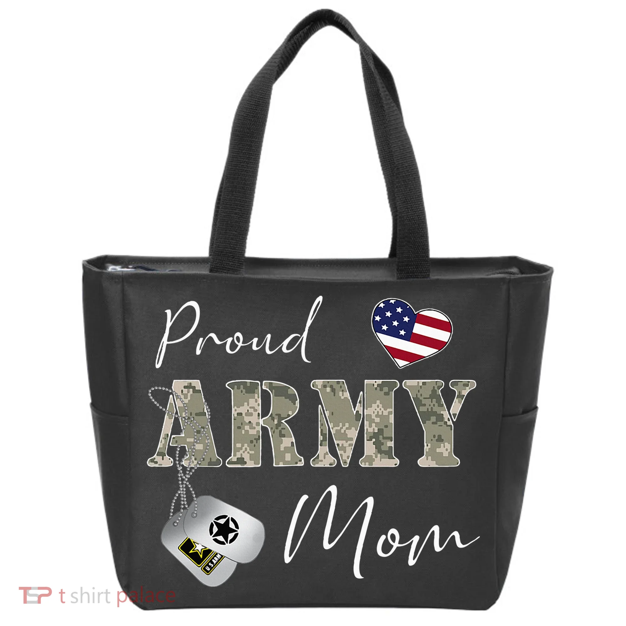 Proud American Army Mom Tote Bag