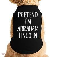 Pretend Abraham Abe Lincoln Costume Halloween Simple Funny Doggie Tank thumb 0
