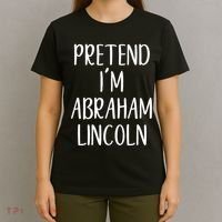 Pretend Abraham Abe Lincoln Costume Halloween Simple Funny T-Shirt thumb 4
