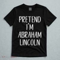 Pretend Abraham Abe Lincoln Costume Halloween Simple Funny T-Shirt thumb 5