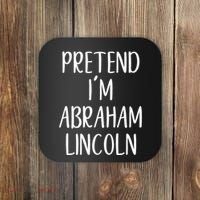 Pretend Abraham Abe Lincoln Costume Halloween Simple Funny Coaster thumb 0