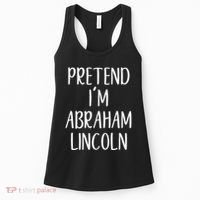 Pretend Abraham Abe Lincoln Costume Halloween Simple Funny Women's Tank Top thumb 0