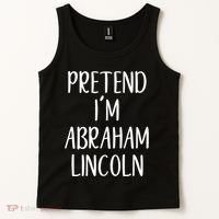 Pretend Abraham Abe Lincoln Costume Halloween Simple Funny Tank Top thumb 2