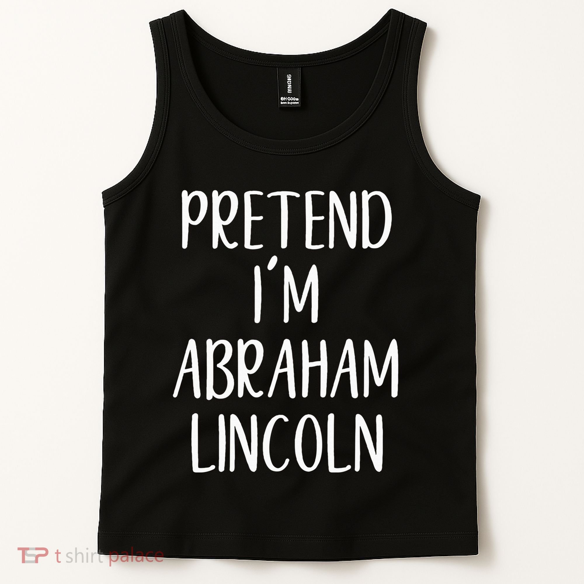 Pretend Abraham Abe Lincoln Costume Halloween Simple Funny Tank Top