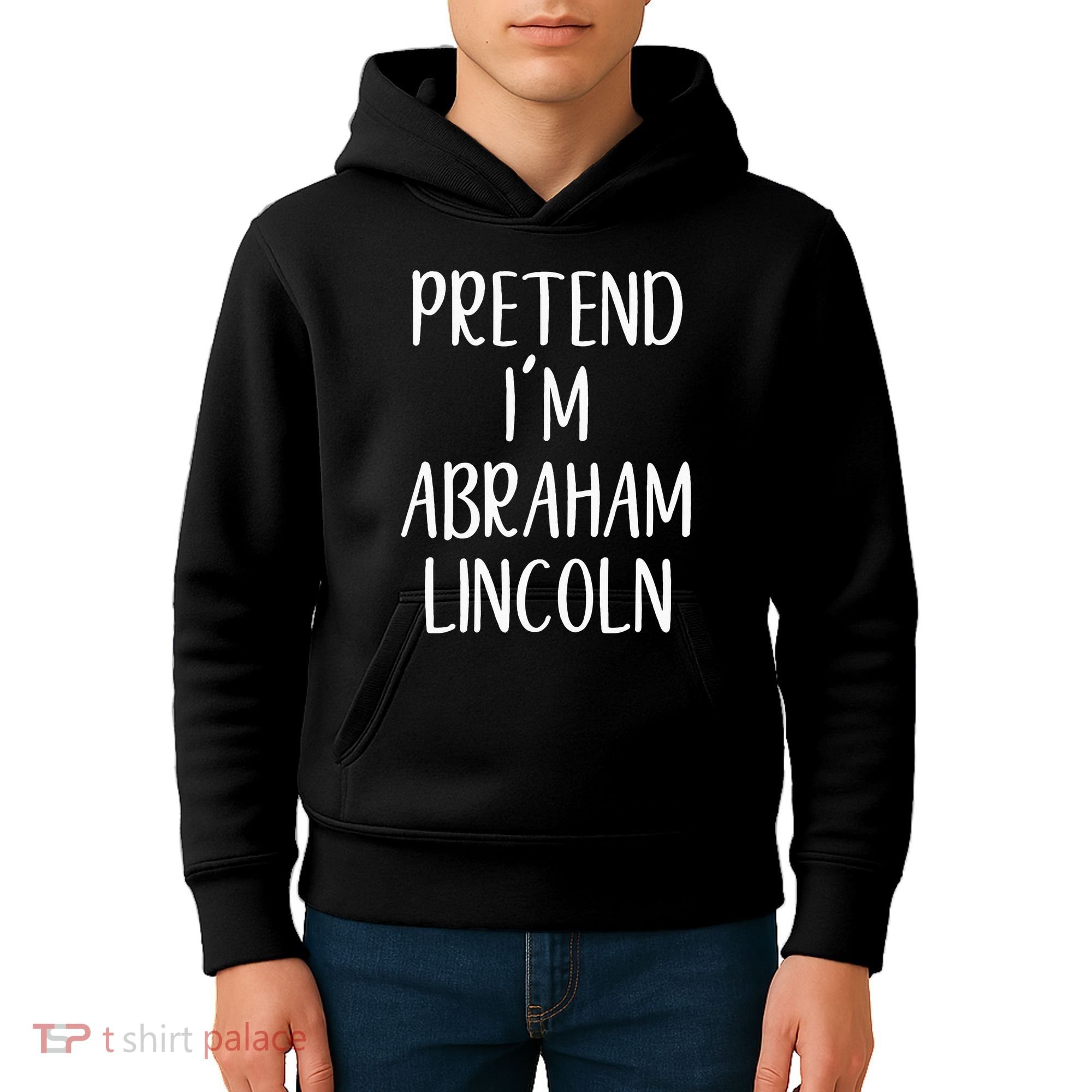 Pretend Abraham Abe Lincoln Costume Halloween Simple Funny Kids Hoodie