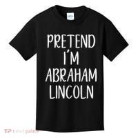 Pretend Abraham Abe Lincoln Costume Halloween Simple Funny Kids T-Shirt thumb 0
