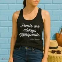 Pearls Are Always Appropriate Women's Tank Top thumb 2