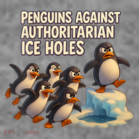 Penguins Against Authoritarian Ice Holes Sarcastic V-Neck  Toddler Hoodie thumb 2