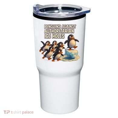 Penguins Against Authoritarian Ice Holes Sarcastic V-Neck  Tumbler