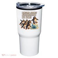 Penguins Against Authoritarian Ice Holes Sarcastic V-Neck  Tumbler thumb 0