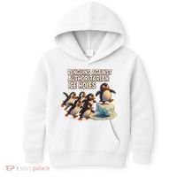 Penguins Against Authoritarian Ice Holes Sarcastic V-Neck  Kids Hoodie thumb 0