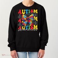 Puzzle Autism Awareness Coquette Bow Autism Awareness Day Women's Sweatshirt thumb 0