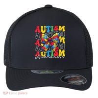 Puzzle Autism Awareness Coquette Bow Autism Awareness Day Flexfit Unipanel Trucker Cap thumb 0