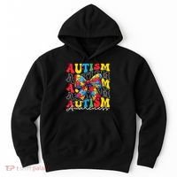 Puzzle Autism Awareness Coquette Bow Autism Awareness Day Hoodie thumb 0