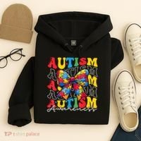 Puzzle Autism Awareness Coquette Bow Autism Awareness Day Hoodie thumb 4