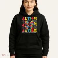 Puzzle Autism Awareness Coquette Bow Autism Awareness Day Hoodie thumb 5