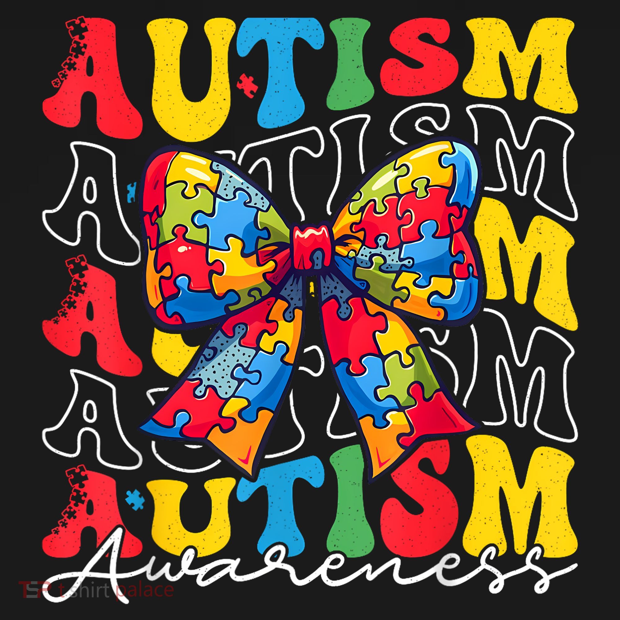 Puzzle Autism Awareness Coquette Bow Autism Awareness Day Hoodie