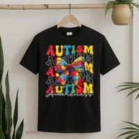 Puzzle Autism Awareness Coquette Bow Autism Awareness Day T-Shirt thumb 2