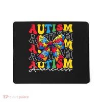 Puzzle Autism Awareness Coquette Bow Autism Awareness Day Mousepad thumb 0