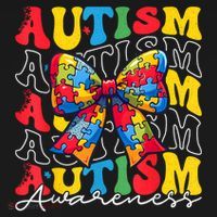 Puzzle Autism Awareness Coquette Bow Autism Awareness Day Mousepad thumb 1