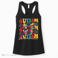 Puzzle Autism Awareness Coquette Bow Autism Awareness Day Women's Tank Top thumb 0