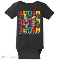 Puzzle Autism Awareness Coquette Bow Autism Awareness Day Baby Bodysuit thumb 0