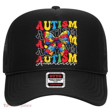 Puzzle Autism Awareness Coquette Bow Autism Awareness Day Hat