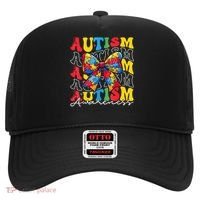 Puzzle Autism Awareness Coquette Bow Autism Awareness Day Hat thumb 0